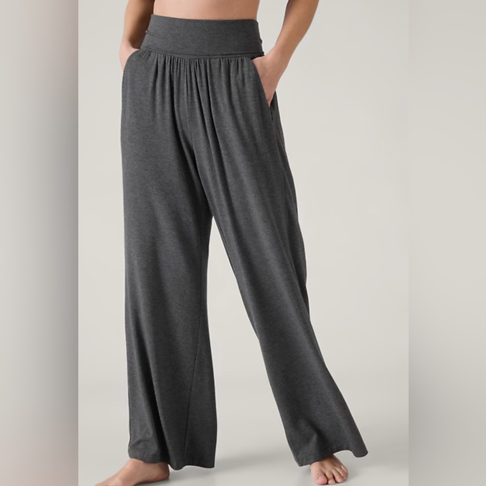 Athleta Gray Wide Leg Pants